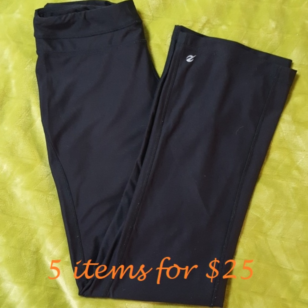 5/$25! Workout straight leg mid-rise pants